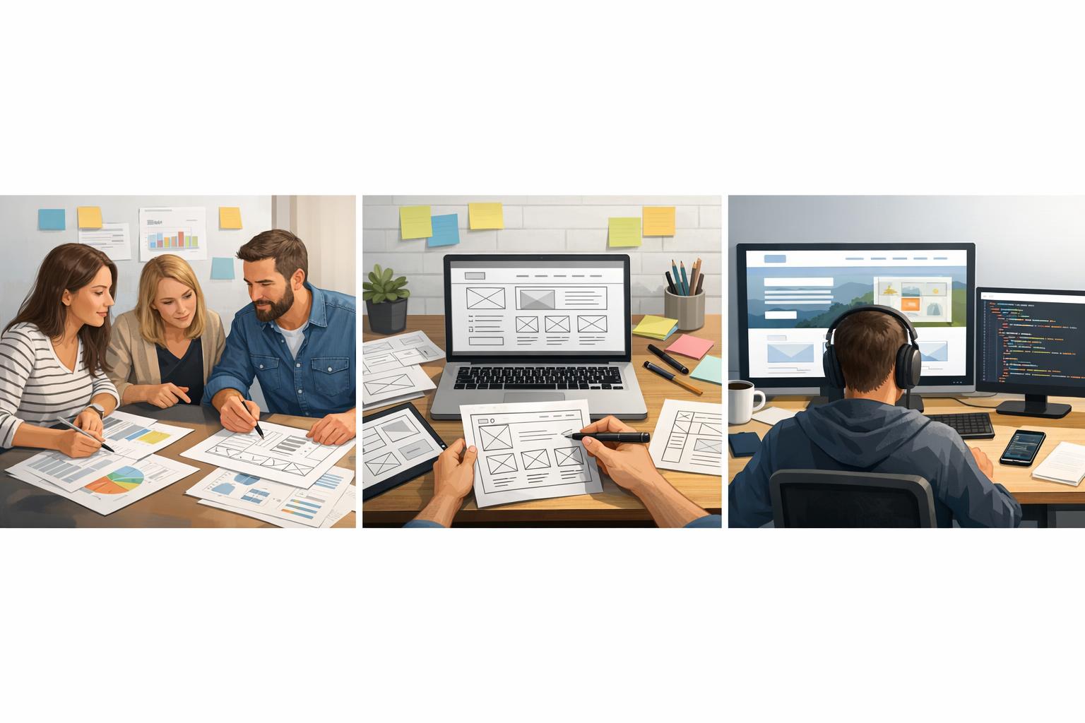 proces projektowania strony internetowej: analiza, makieta, wdrożenie